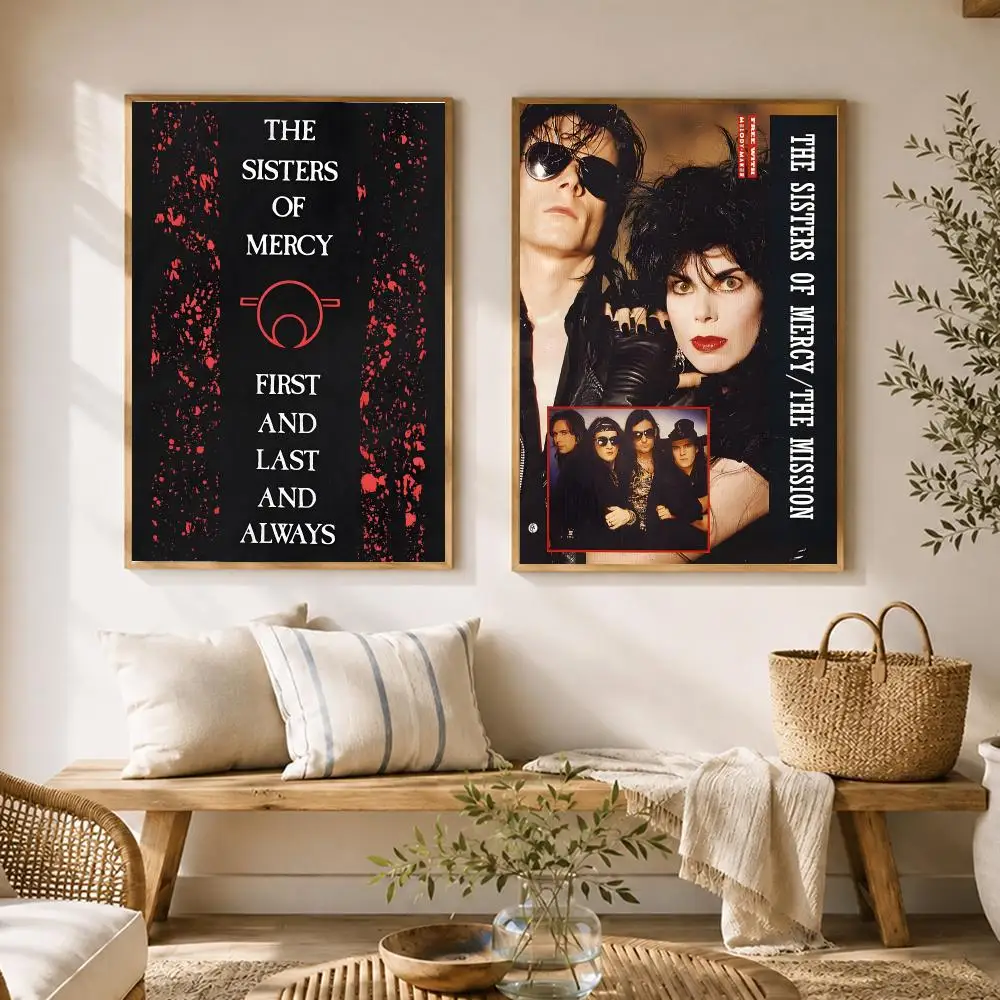 Band The Sisters of Mercy   Poster HD poster wall art self-stick no-residue for home cafe office great gift