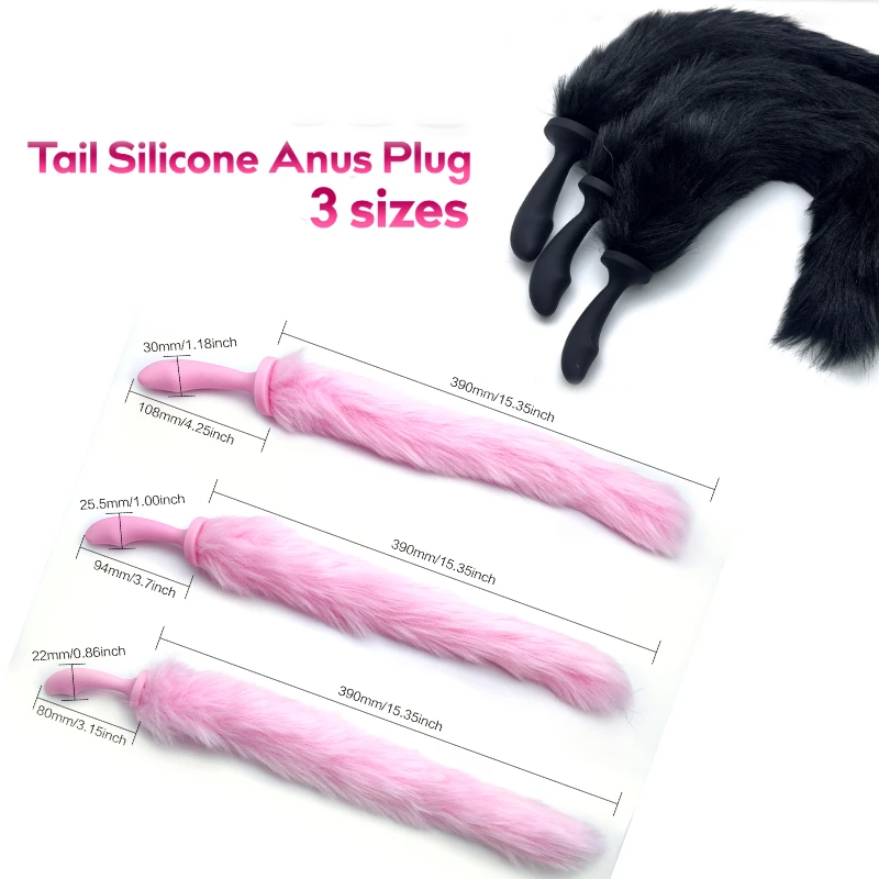 3 Sizes Sexy Fox Anal Plug Tail Silicone Anal Toys For Women Men Butt Plug Dildos Small Tail Anal Plug Cosplay Sex Toy For Adult