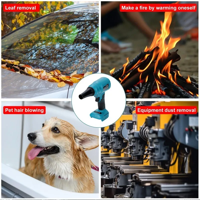 منفاخ Heimerdinger اللاسلكي 85000 دورة في الدقيقة - سرعة ستبليس، شفط 15000 باسكال، للتنظيف/الحيوانات الأليفة/الغبار (18-21 فولت تيار مستمر)، بدون بطارية #6