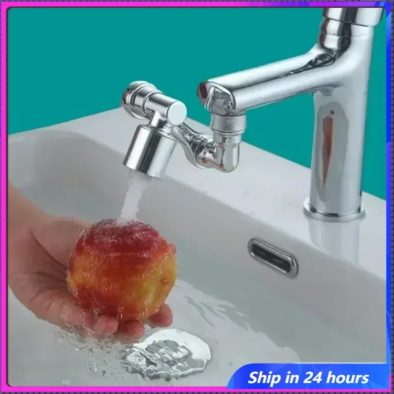 

Universal Splash Filter Faucet 1080 Rotating Water Outlet Lifting Robotic Arm Extension Water Mouth Full Metal Tap Adjustment