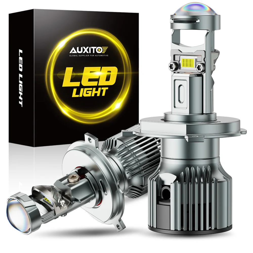 

2x AUXITO Turbo H4 H7 LED Projector Lens Headlights Bulb Canbus 110W High Power 360 with Lens 30000LM High Low Beam Headlamp 12V