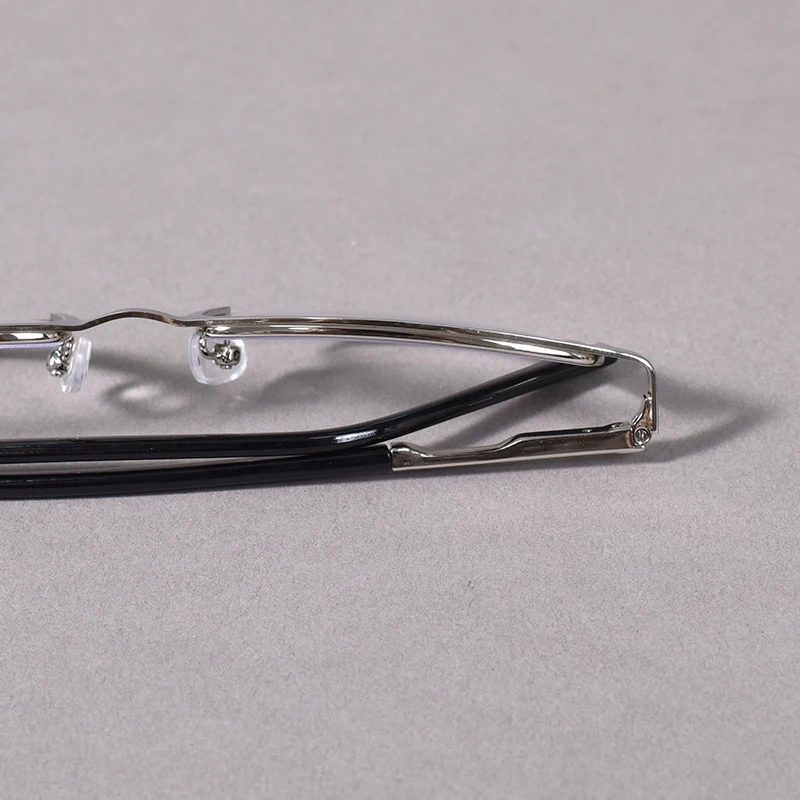 Männer Blau licht blockieren Lesebrille Doppel Farbe Metall Rahmen Computer Leser HD Objektiv Presbyopie Brillen + 125 + 175 + 225 + 275 + 4 – Detail 27