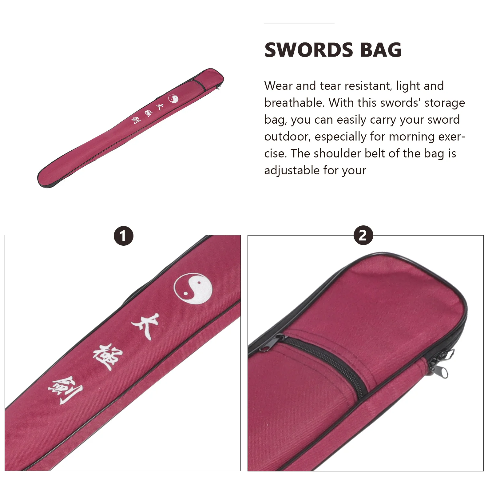 

Thickened Canvas Sword Carrying Bag Lightweight Wear Resistant Storage for Kung Fu Practice Easy Transport Adjustable