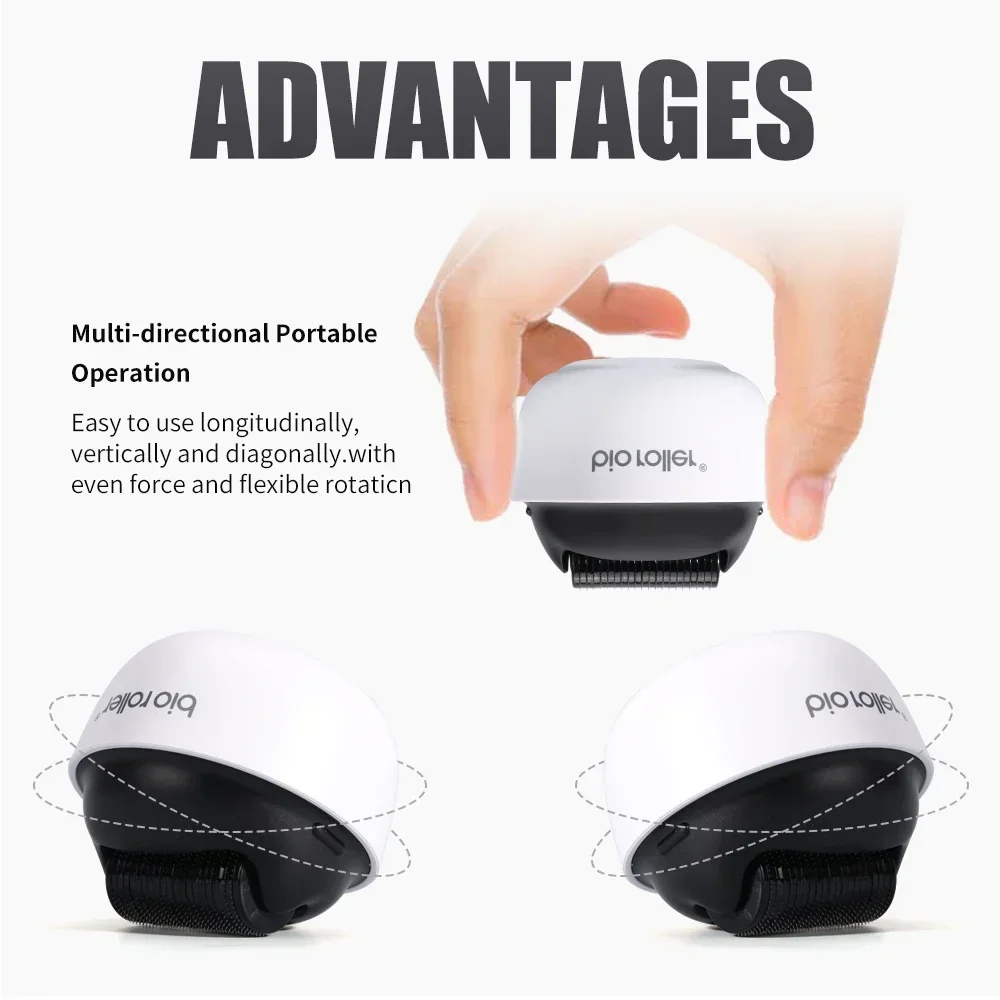 Bio G4 Derma Roller Microneedle 1200pin Rvs Naald voor Anti Acne Littekens Verwijderen Rimpel Fijne Lijn Baard Haargroei