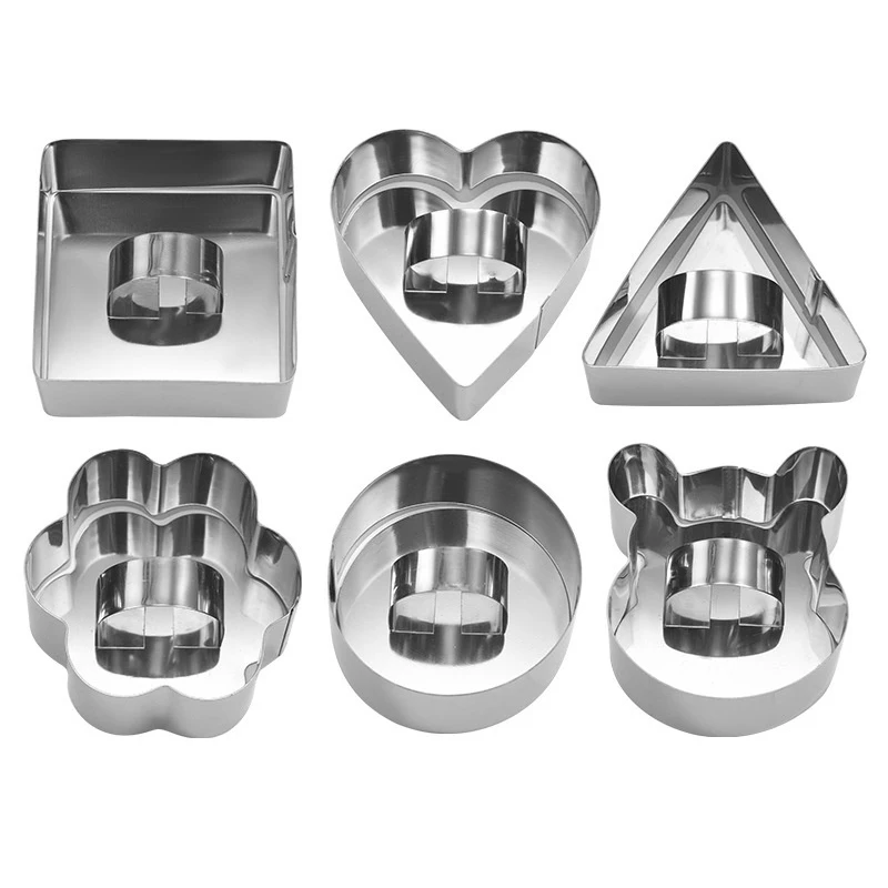 Round Stainless Steel Cake Mousse Ring With Lid Cake Decoration Tool Pastry Cake Mousse Mold Rice Ball Sushi Maker Kitchen Tool