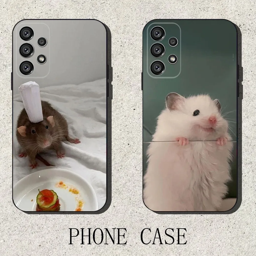 

Cute Mouse Rat Hamster Phone Case For Samsung S25,S24,S21,S22,S23,S30,Ultra,S20,Plus,Fe,Lite,Note,10,9,5G Black Cover