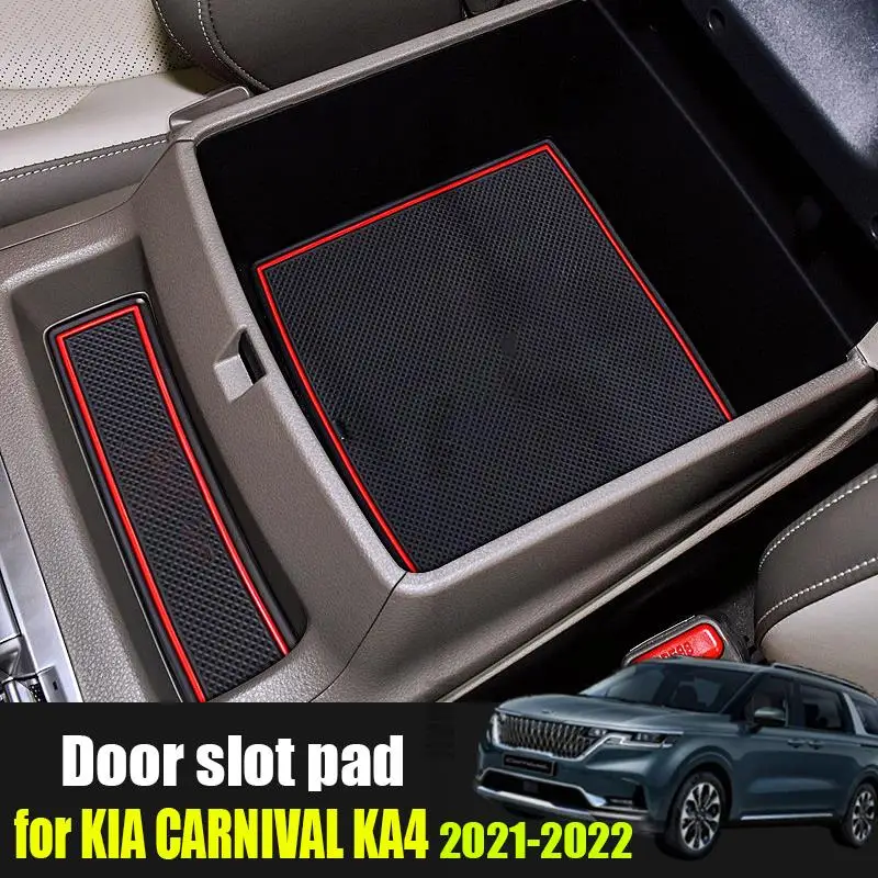 

for Kia Carnival Sedona KA4 2021 2022 interior door slot storage dust-proof anti-dirty pad interior modification protection