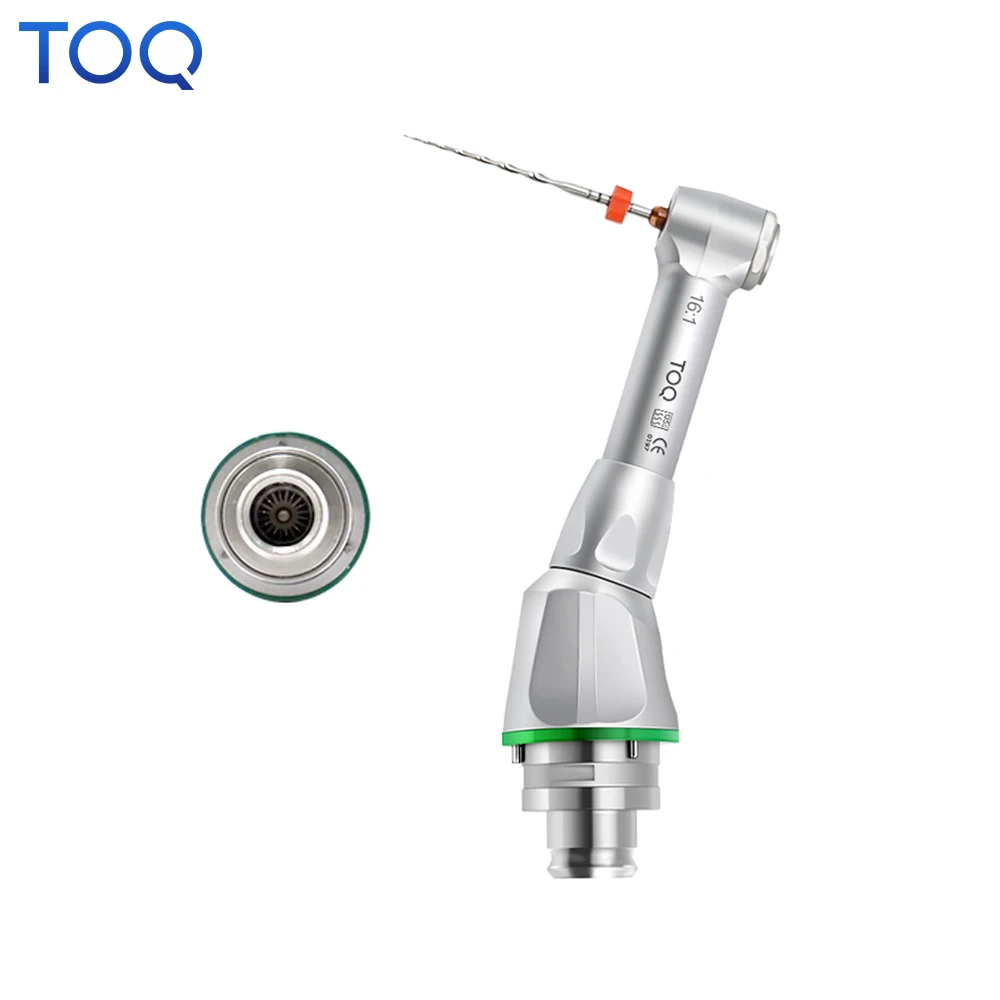 Dental 16:1 Reduction Contra Angle Handpiece Head Push Button for Wireless Endo Motor Dentistry Endodontic Treatment Tool