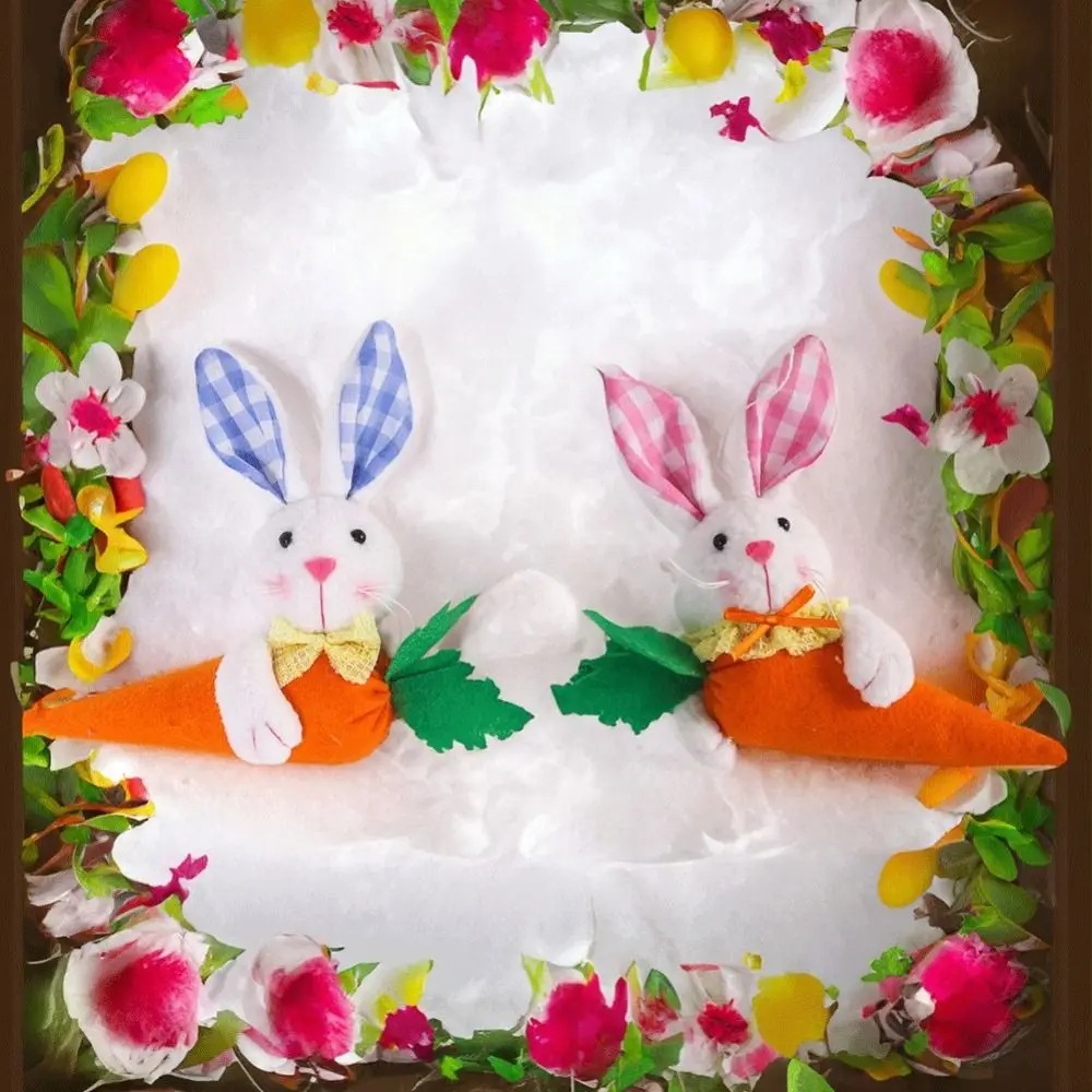 

New Cloth Rabbit Angel Elf Colorful DIY Bunny Tree Pendant Spring