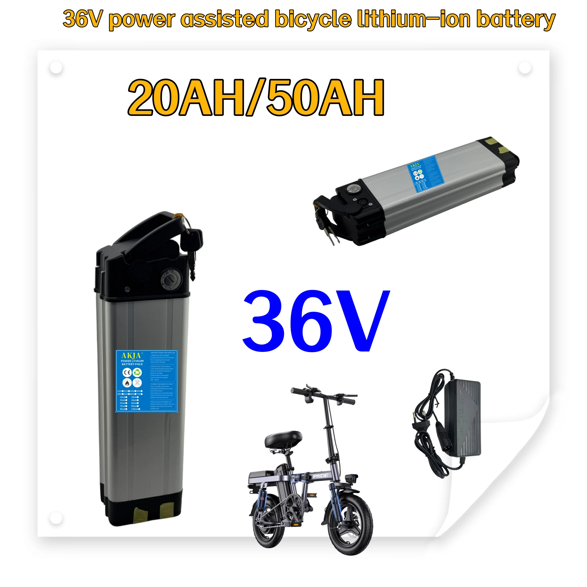 

Air fast transportation 36V50AH 18650 high-capacity lithium battery pack，Suitable for Silver Fish motors below 500W-3000W