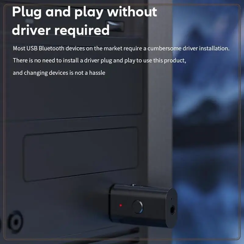 موثوقة-بلوتوث 5.3 جهاز الإرسال والاستقبال استقبال 2 في 1 USB بلوتوث محول 3.5 مللي متر Aux محول USB لاسلكي للكمبيوتر نظام الصوت المنزلي