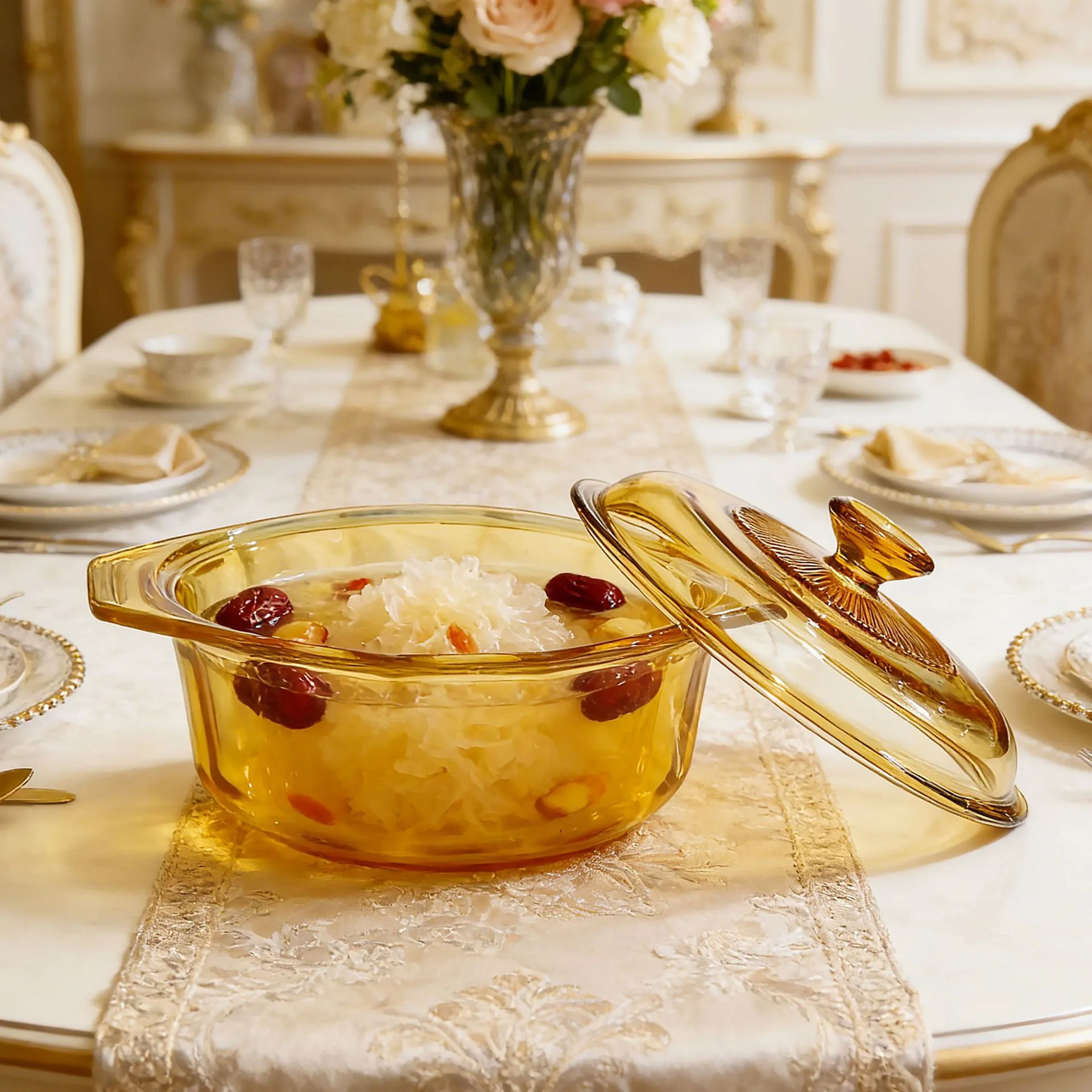 Glass-ceramic pot soup stew pot high temperature resistant household restaurant soup pot steamer