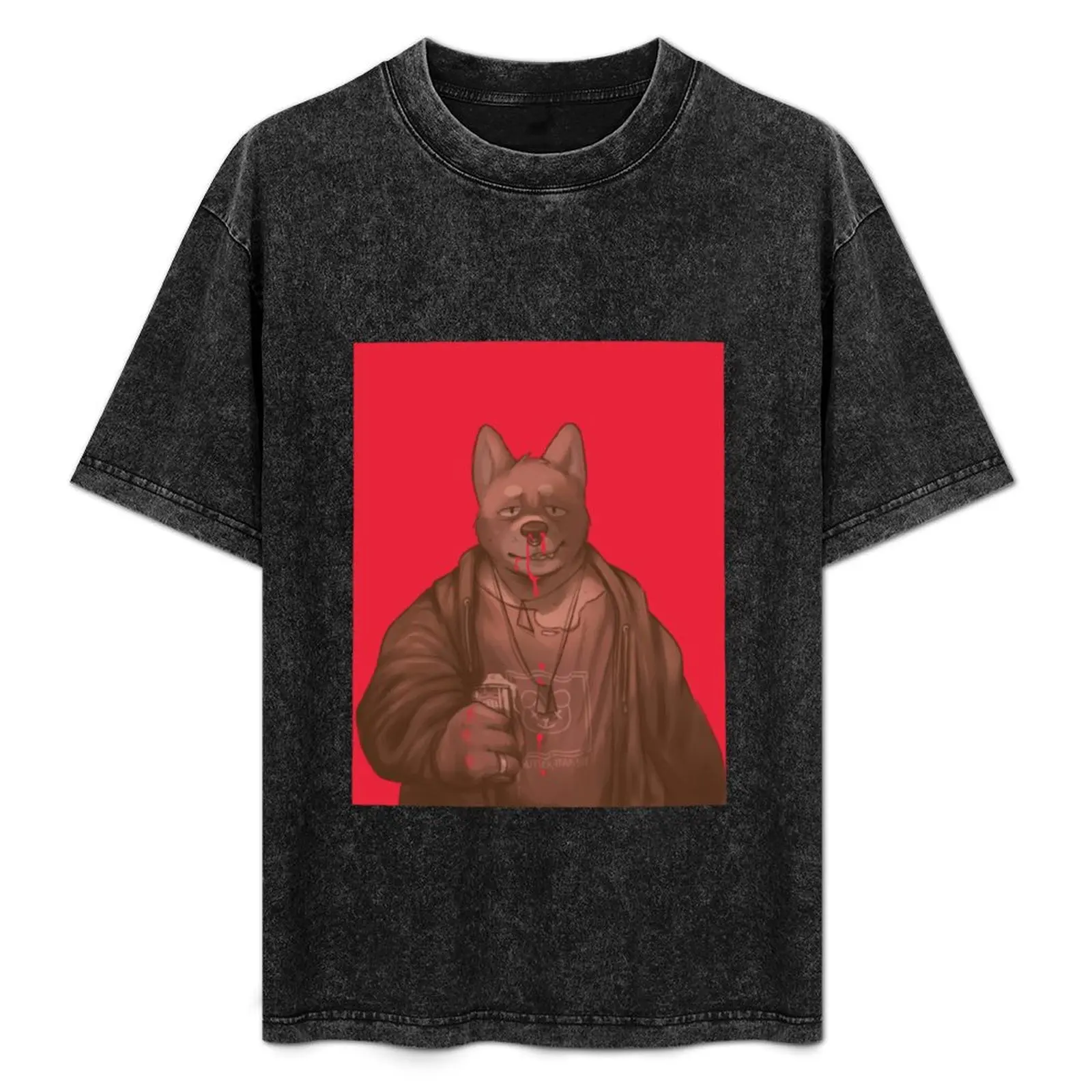 

Футболка Big Shiba, летняя футболка для отдыха