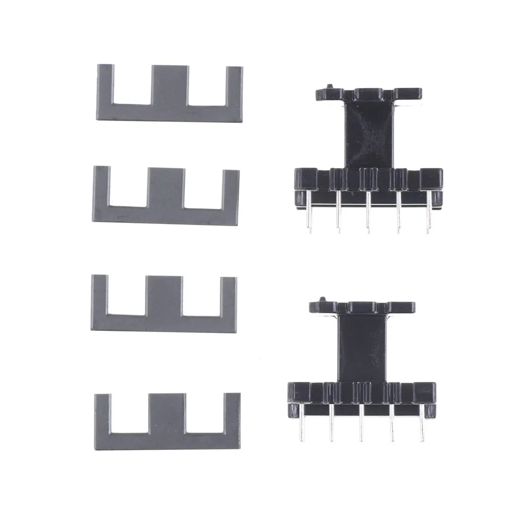 5Sets  PC40 Ferrite Core Vertical 10 Ferrite Halves + 5 Bobbin EE25 5+5pin Transformer Bobbin