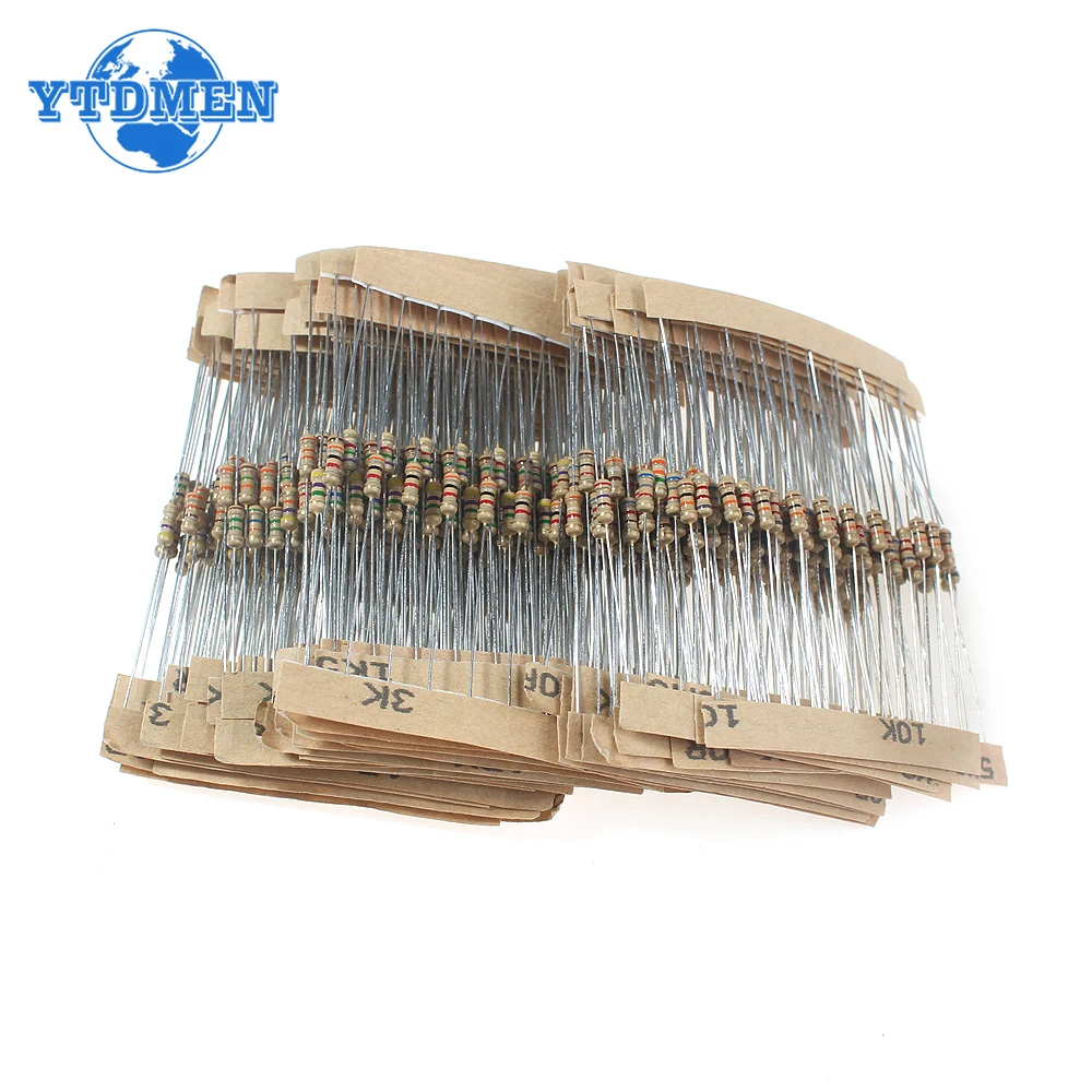 560PCS 1/4W Resistors 56 Values Carbon Film Resistor Rang Assortment Kit Set Resistors Kit 5% Color Ring Resistance 1 ohm ~10M