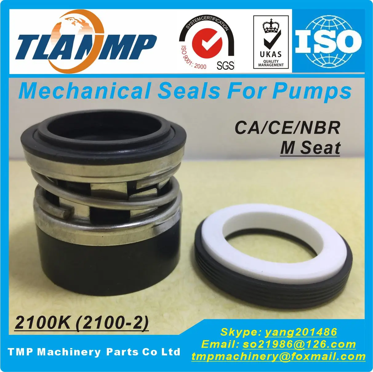 

TJ-0180-K , INT-0180-K , 2100-2-18 , 2100K-18 , 2100-18 (L3*=31.5mm) TLANMP Mechanical Seals