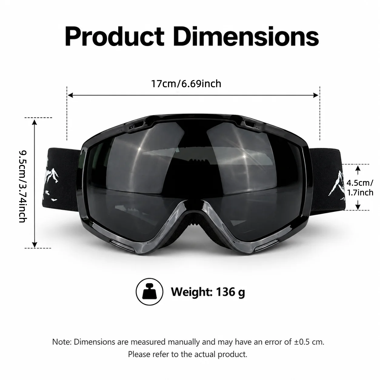 Adult Spherical HD Anti-Fog Ski Goggles High-Quality Wind-Dust-Proof UV400 Cycling Skiing Snow Sports Goggles