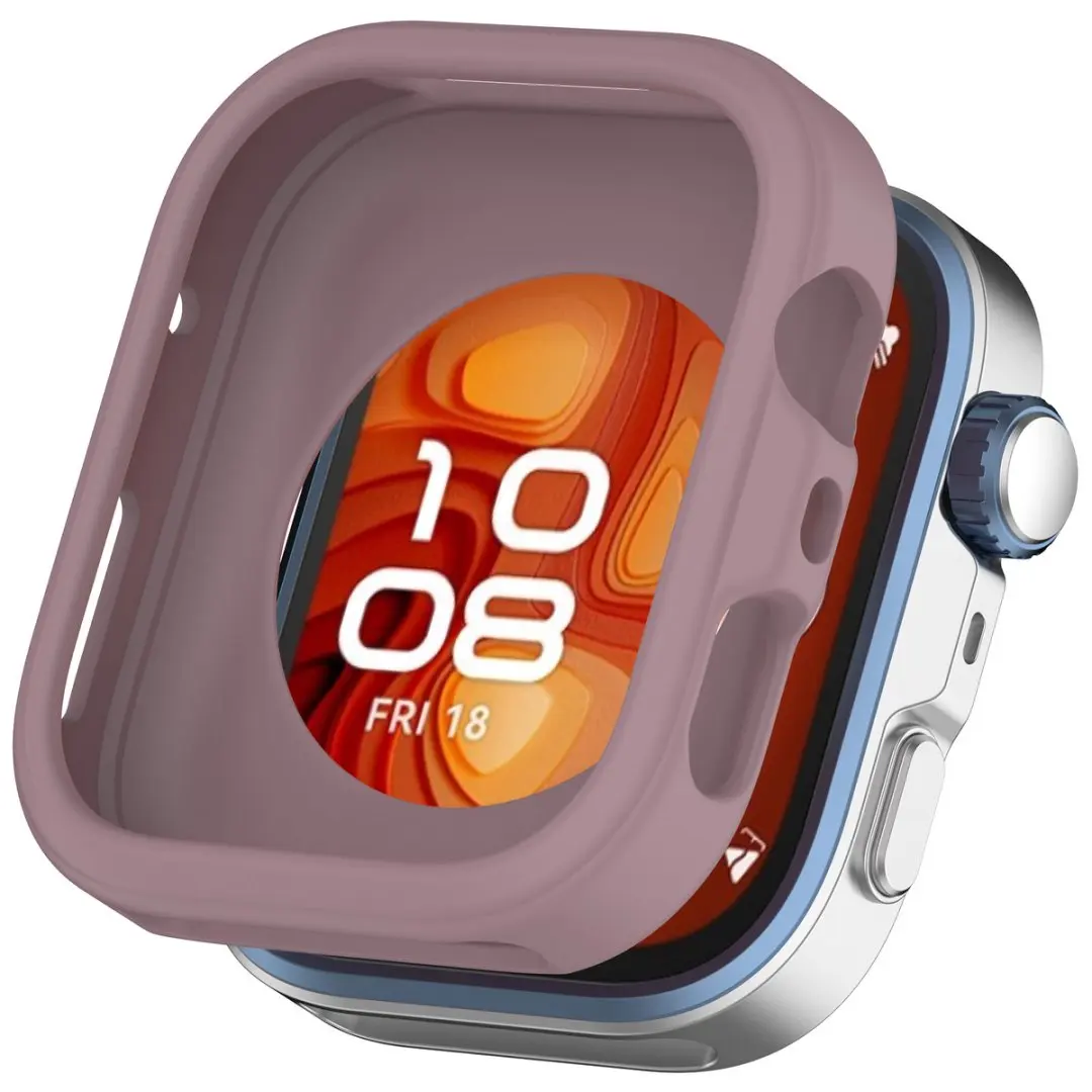 غطاء حماية من السيليكون الناعم لساعة Huawei Watch Fit4 Fit 4 Pro بإطار واقٍ ممتص للصدمات ومضاد للخدش والصدمات