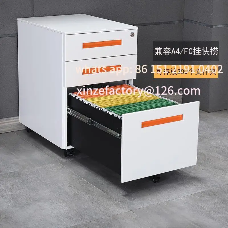 Aanpasbare activiteit Mobiele opslag Lage opbergkast met slot Ladekast Kantoor blikken archiefkast