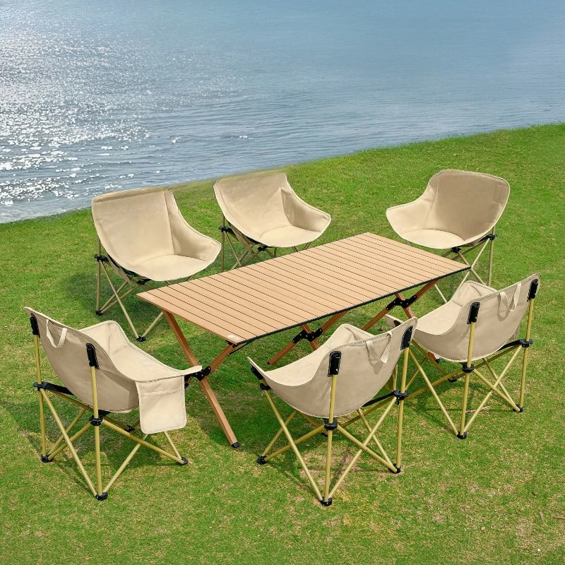 Camping tables and chairs, outdoor folding tables, a full set of portable camping equipment