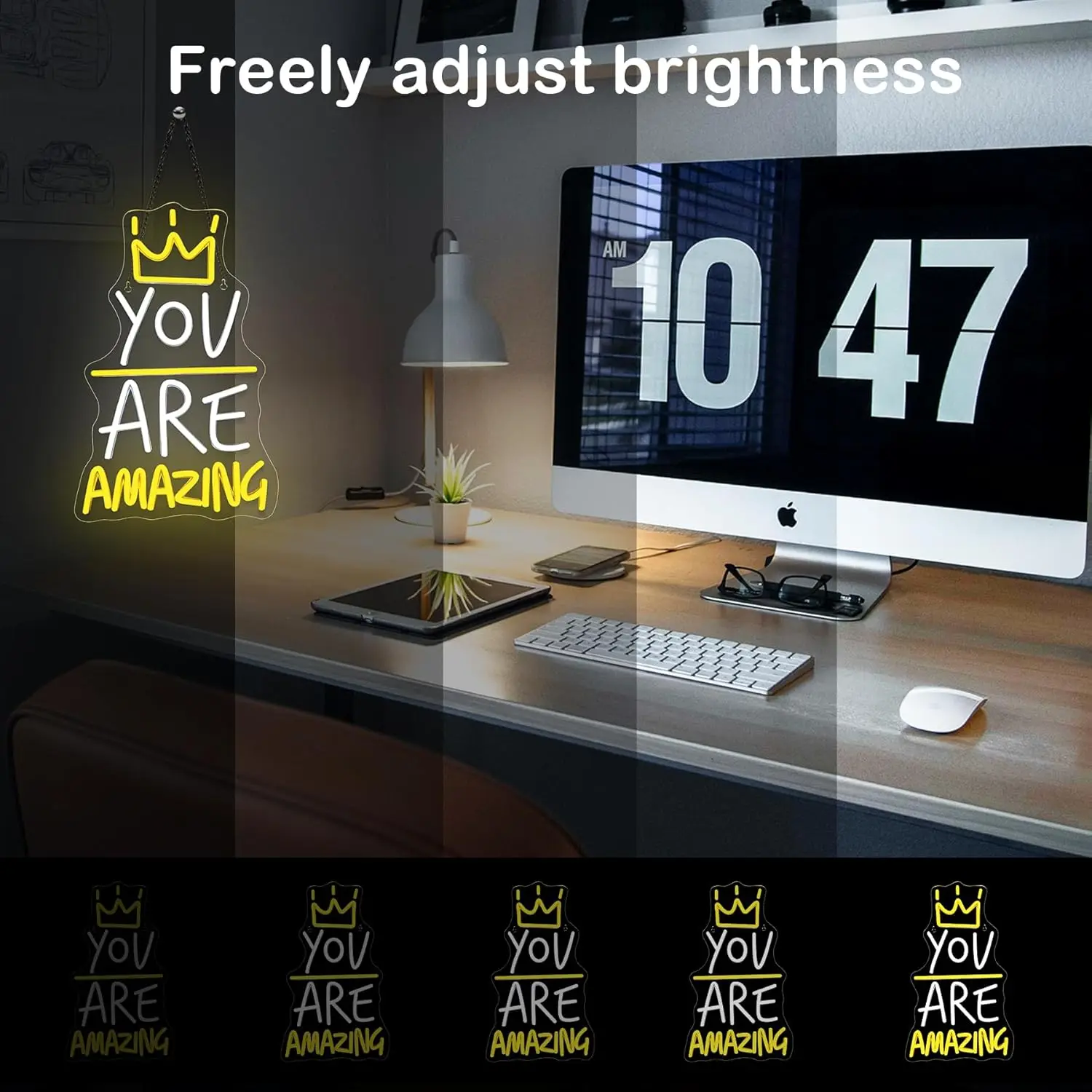 You're Amazing Neon signs USB Dimmable Inspirational Boho Wall Art LED Light Cafe Wedding Gym Party Home Decor Birthday Gift