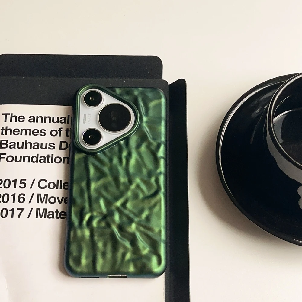 Mamba Green Huawei P40 P50 P60 P60 Pura 70 Ultra Mate 30 40 50 60 Pro Plus pokrowiec 3D fałdowany miękki, odporny na wstrząsy miękki pokrowiec
