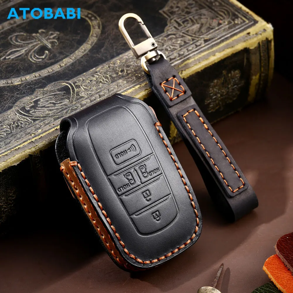 For Toyota Sienna Base Outdoor Platinum XLE XSE LE 2021 2022 Leather Car Key Case Smart Remote Fobs Protector Cover Keychian Bag