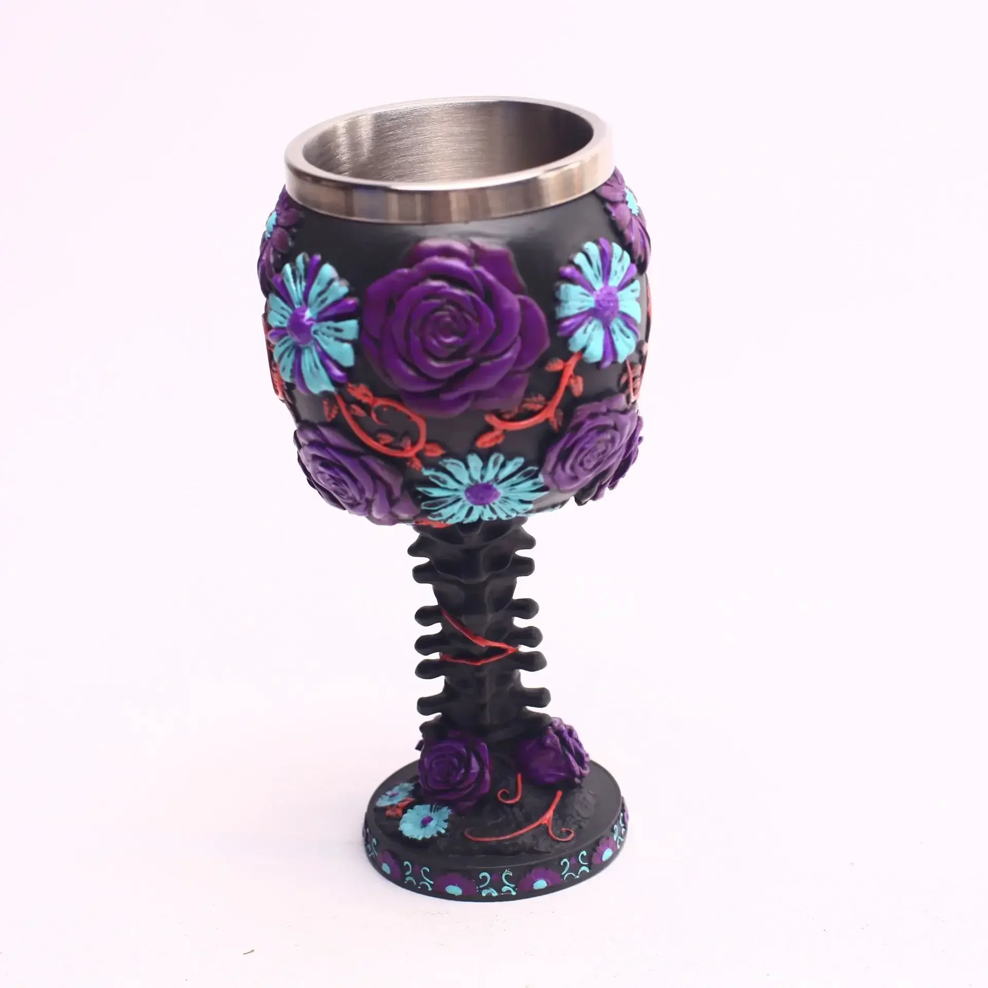 Skull Goblet Resin Steel Cup Creative Beer Mug Gothic 3D Wine Glass Mugs Tea Mug Cocktail Glass Anime Mug Halloween Gift