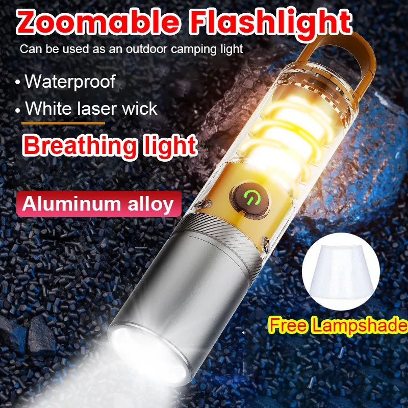 

Уличный фонарик, супер яркое освещение, перезаряжаемые фонари типа C, масштабируемый прожектор высокой мощности, уличный фонарик для рыбалки