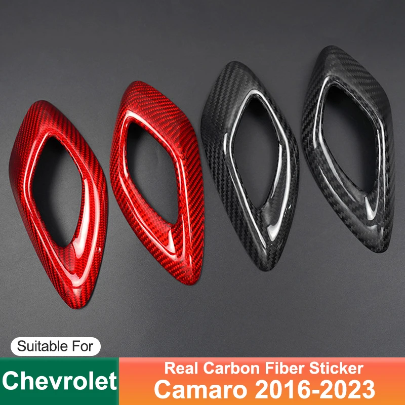 

Для Chevrolet Camaro 2016-2023 автомобильная дверная чаша, ручка, крышка, декоративная наклейка, модификация из углеродного волокна, аксессуары