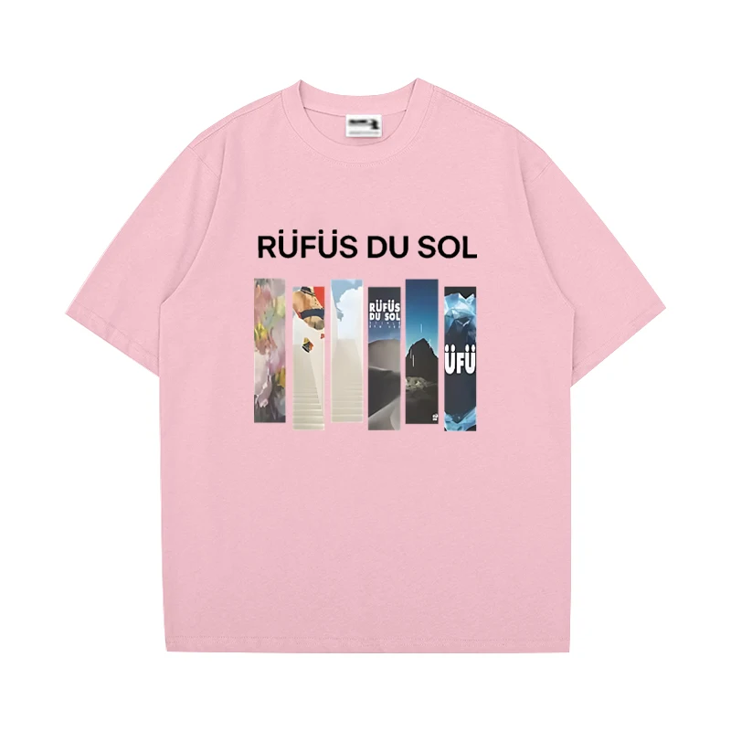 Rufus du Sol Merch Tour 2025 الرسومات قصيرة الأكمام تي شيرت الرجال امرأة خمر الشارع الشهير تي شيرت القطن عادية بلوزات مستديرة العنق للجنسين #5