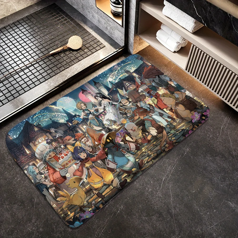 1pc F Final Fantasy IX Floor Mat Doormats Home Carpet Foot Mat Bathroom Absorbent Mats Anti-Slip Mats Home Decor