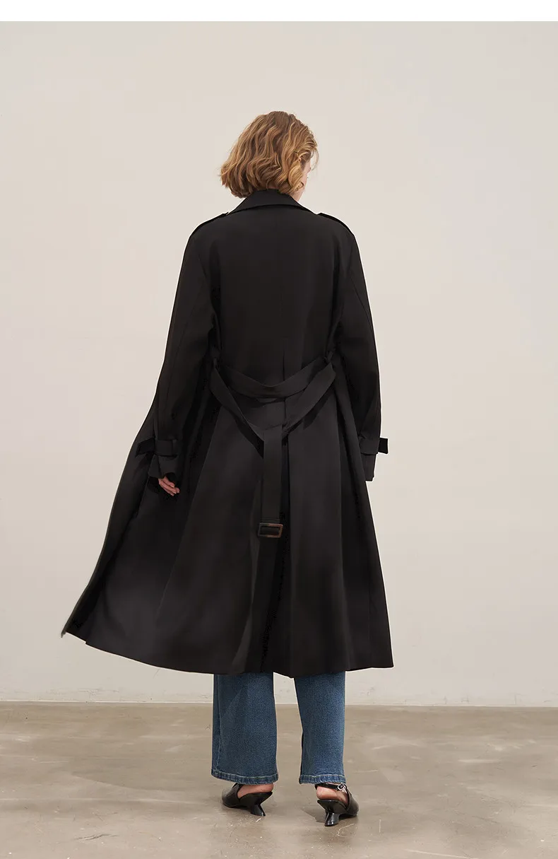 LIEDUAutumn New Vintage Elegant Commuter Women Warm Long Windbreaker Loose Casual Blazer Spring Chic Lady Office Daily Outfit