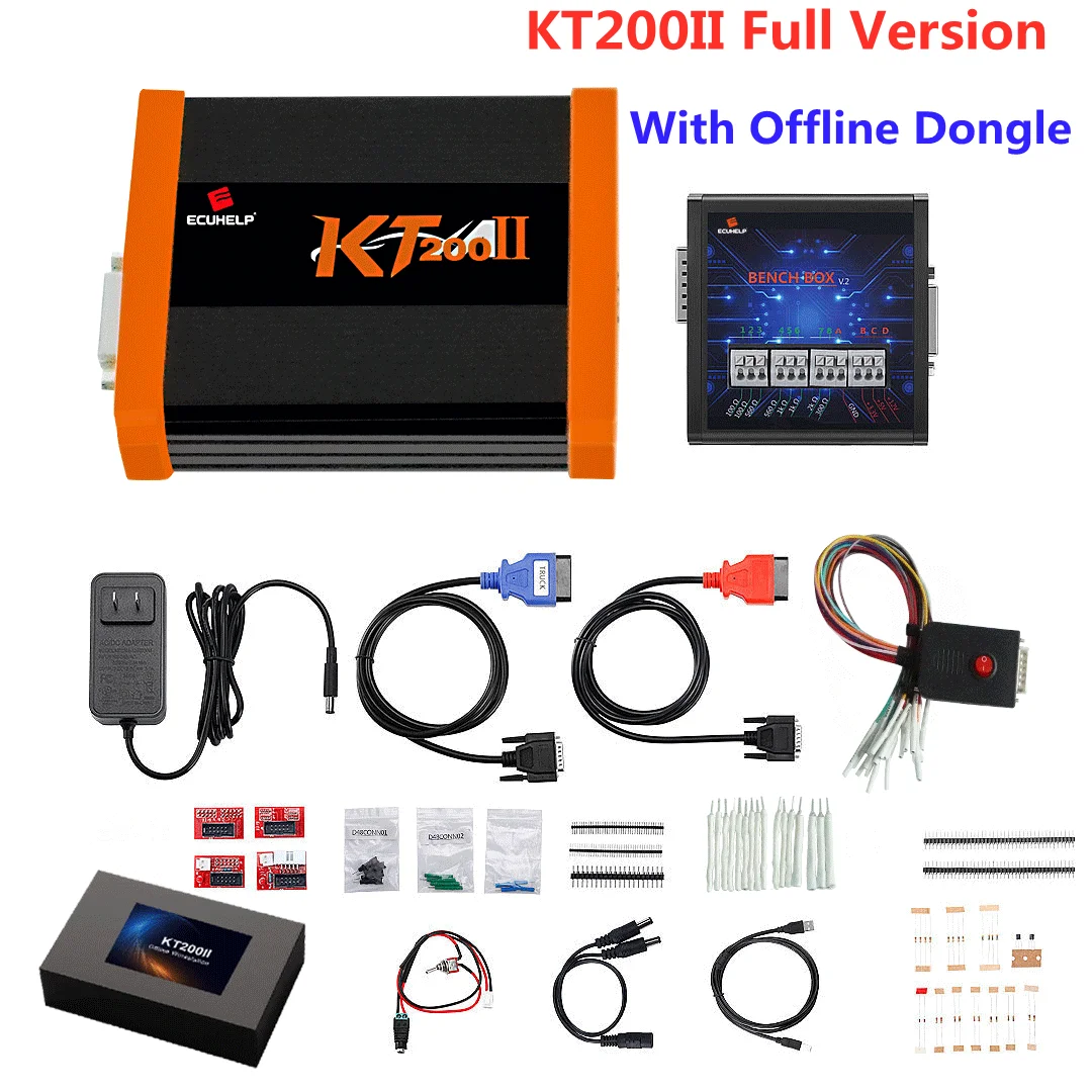 2024 New KT200II Full Version With Offline Dongle For Car Truck Motorbike Tractor TCU ECU Programmer KT200 II Add More Protocols