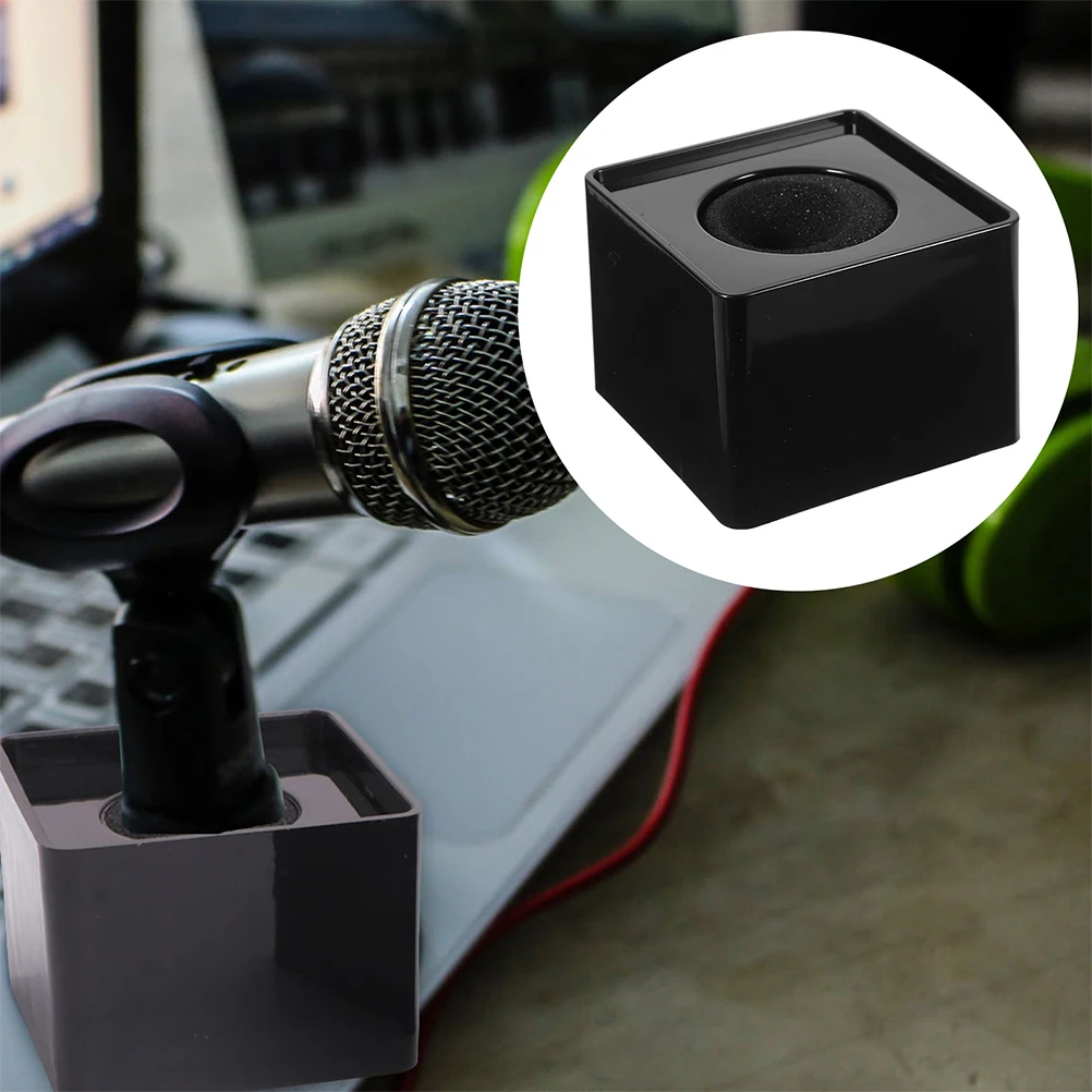 

3pcs Portable ABS Plastic Microphone Logo Station Cube for Interview Speech Recording Compatible Easy Installation Toy