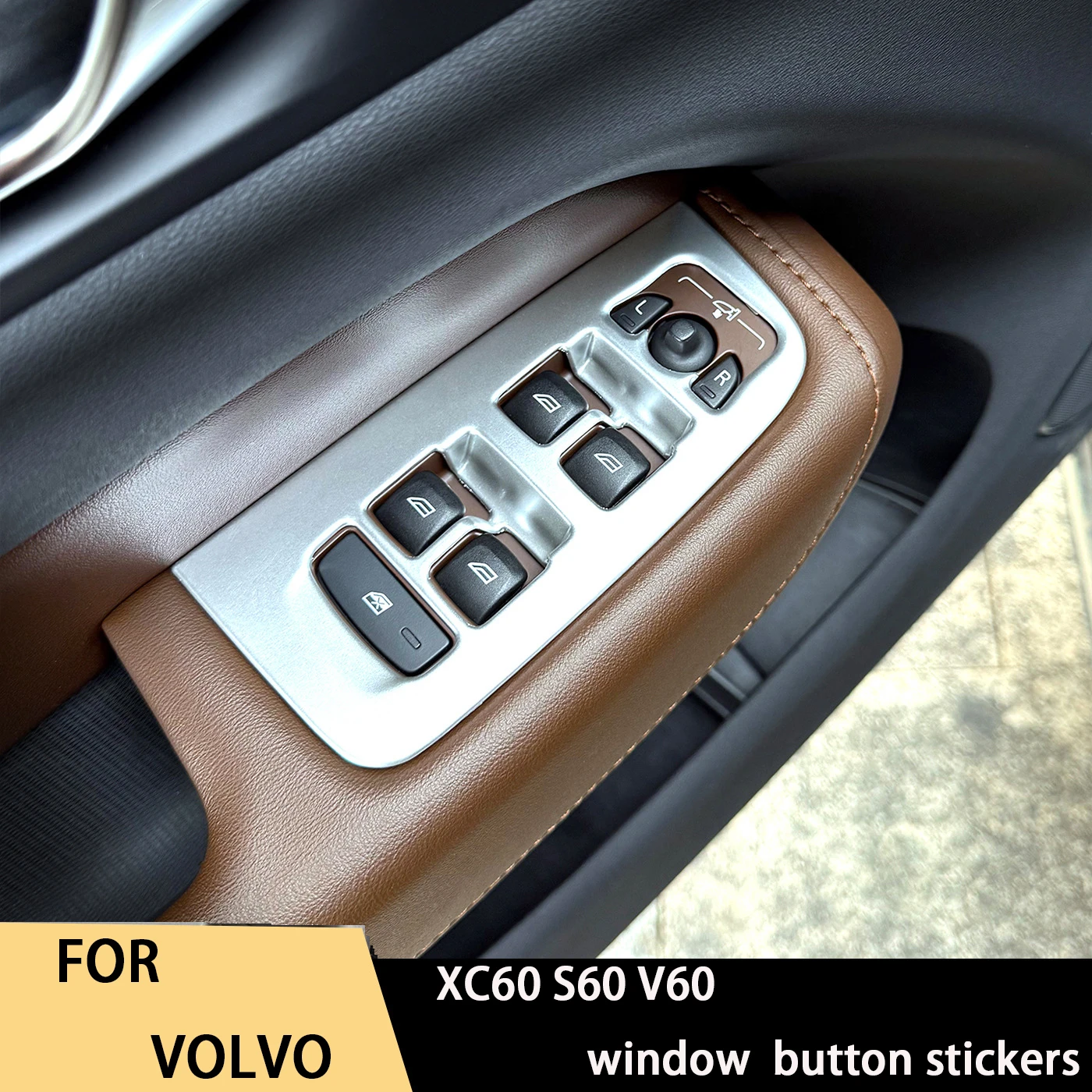 

For Volvo XC60 S60 V60 window lift panel button stickers to door interior control panel