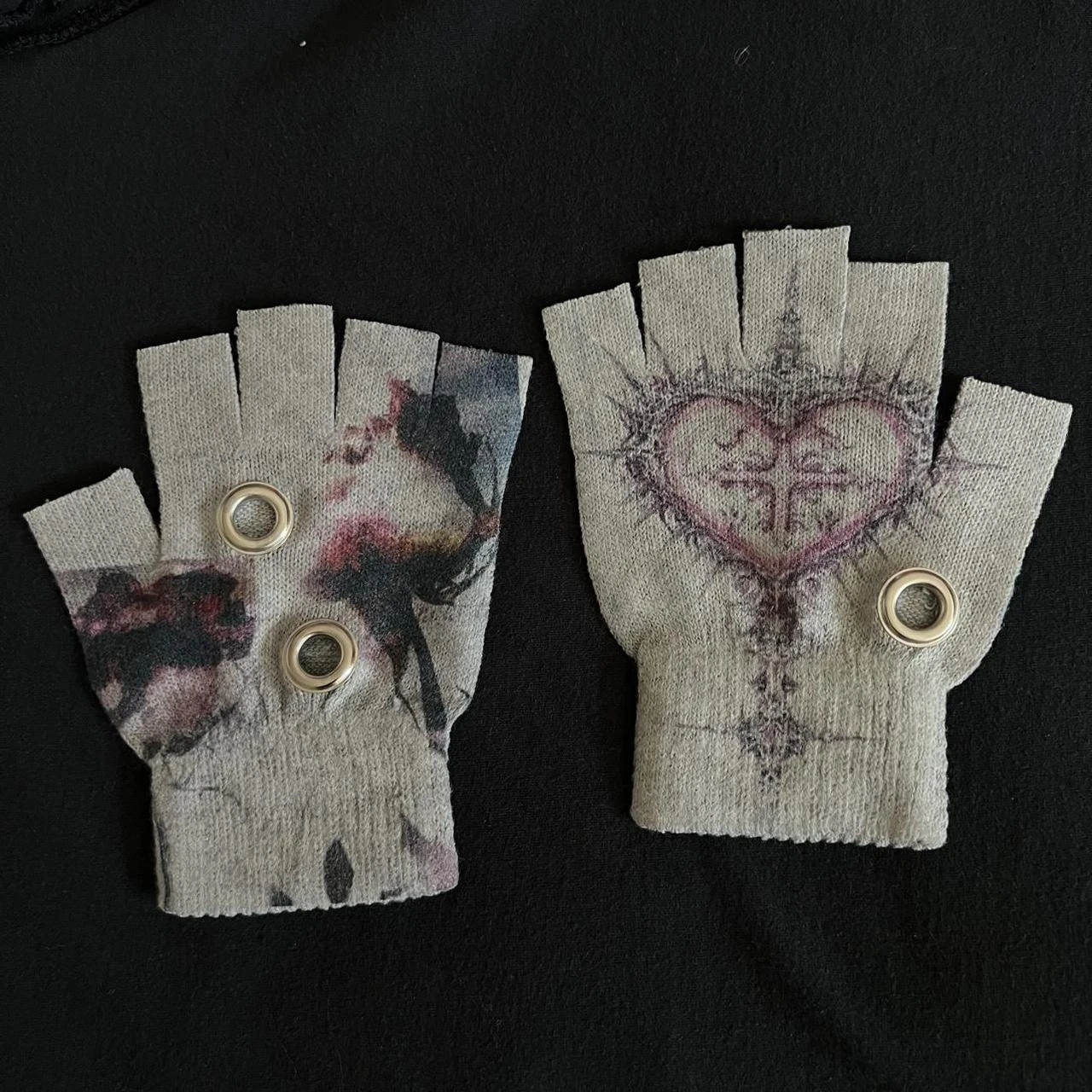Winter Gloves 2000s Print Gothic Style Fashion Man Y2k Accessories