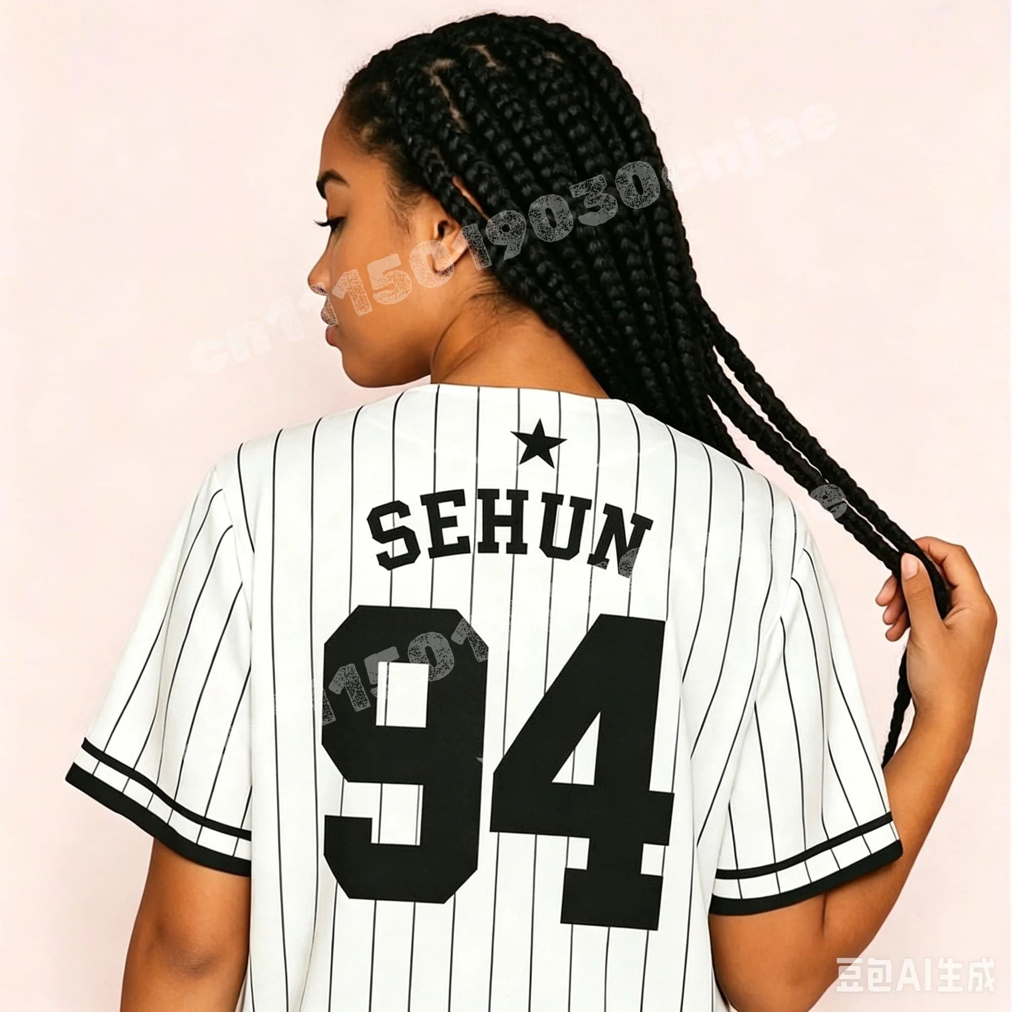 Vintage Stripe EXO EXOPLANET Baekhyun 4 Baseball-Trikot, atmungsaktives Sport-Top, passend für die ganze Familie, Konzert-T-Shirt für Eltern und Kinder, schnell trocknend – Detail 10