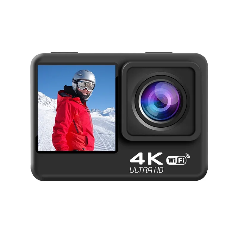 

4K 30FPS 60FPS WIFI HD Anti-Shake IP68 Waterproof Sports Cam era with Remote Touch Dual Screen Wide Angle Action C amera