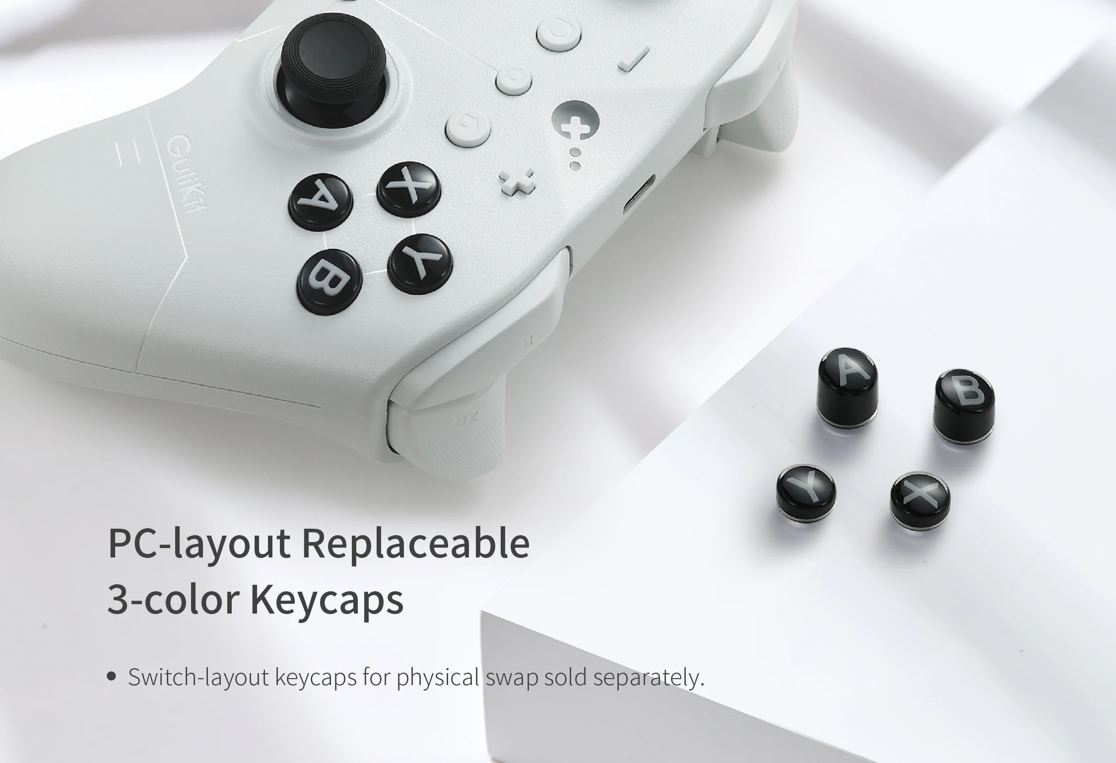 وحدة تحكم GuliKit ES Pro الرياضية الإلكترونية لجهاز Nintendo Switch / Switch 2، PC، Windows، Android مع عصا التحكم TMR لـ Gameped