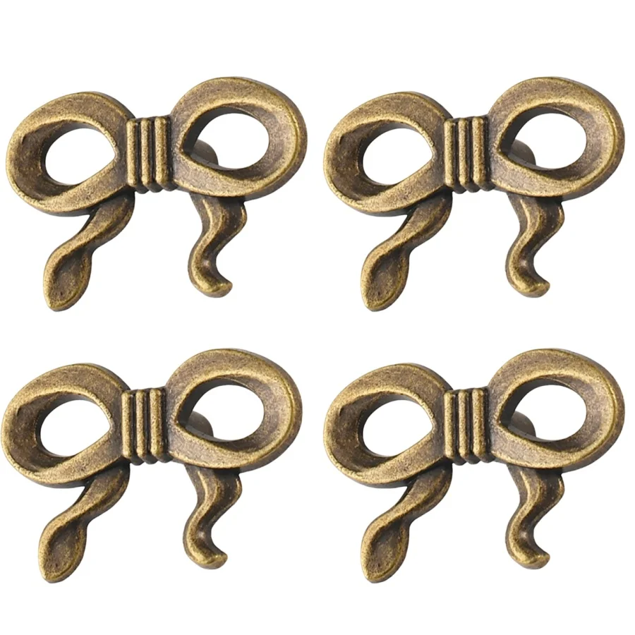 4X bow-shaped single-hole pull handles for new Chinese-style wardrobe door drawers and cabinets, zinc alloy furniture handles.