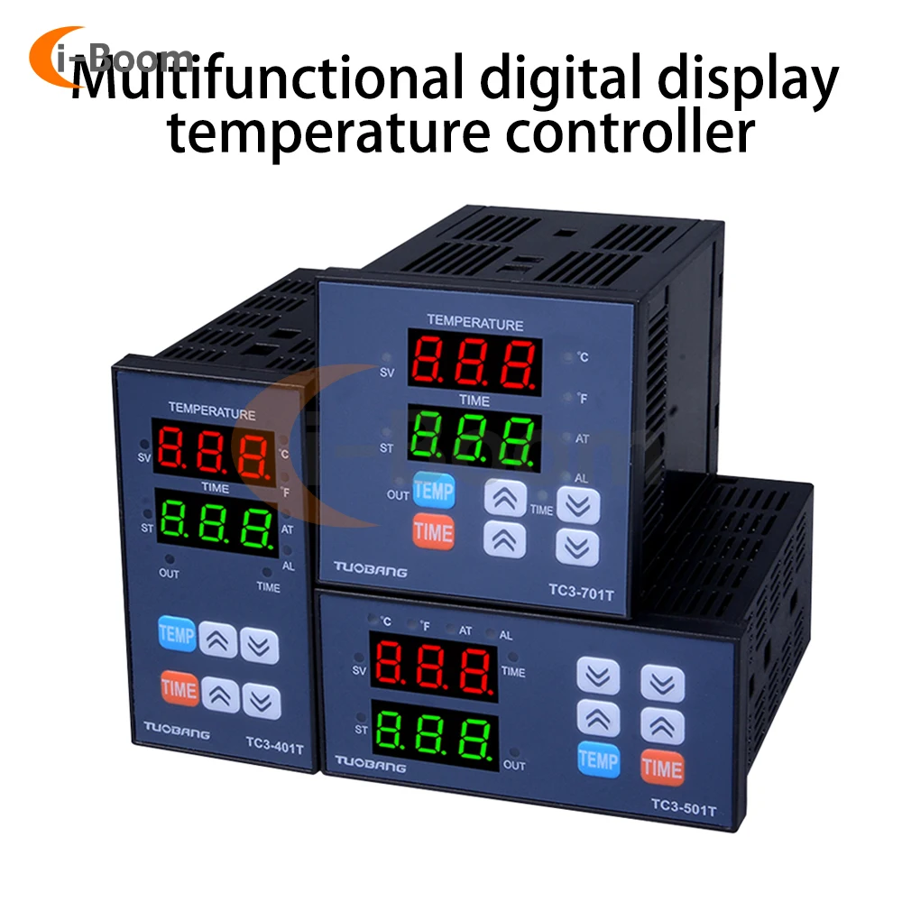 TC3-501T Digital Display Temperature Controller High Precision Temperature Monitoring Instrument Thermostat 0~300℃ Adjustable