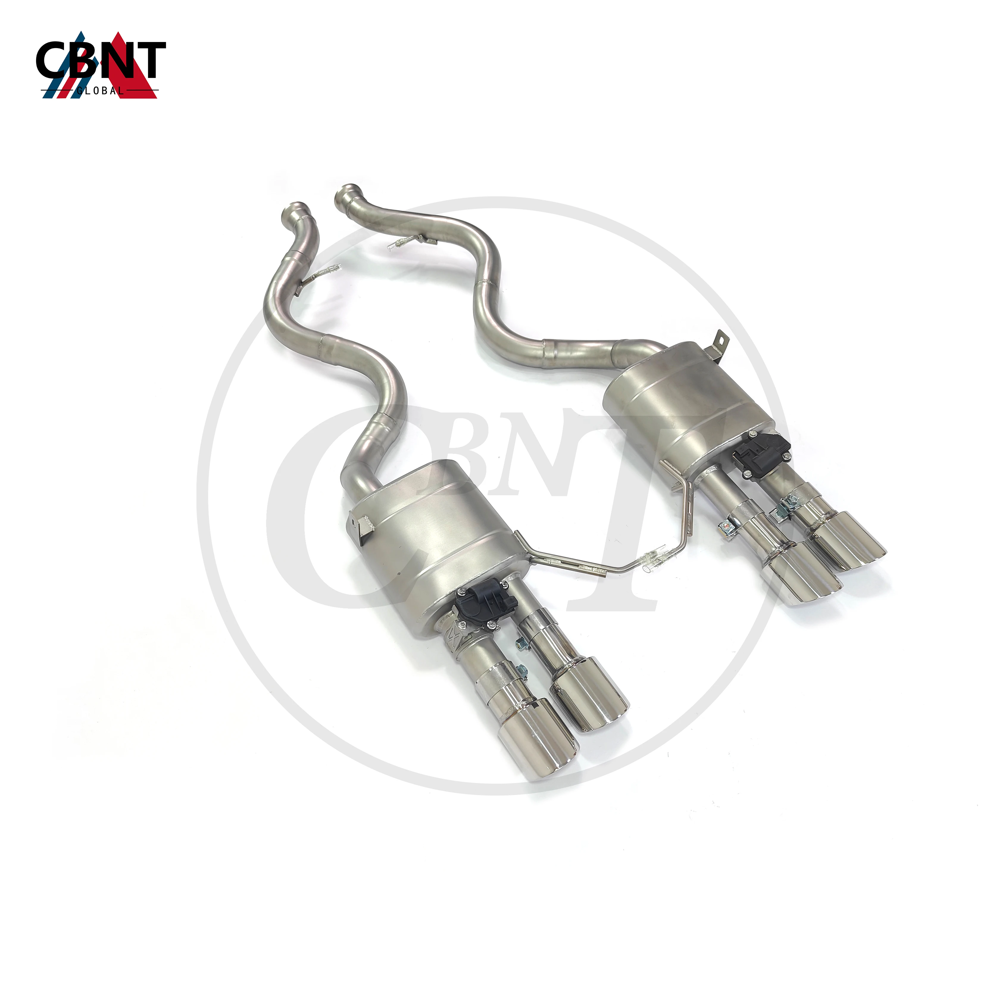 CBNT for BMW E92 M3 4.0L Valvetronic Axle-back Exhaust-Pipe Catback Muffler with Valve SS304 Performance Exhaust System