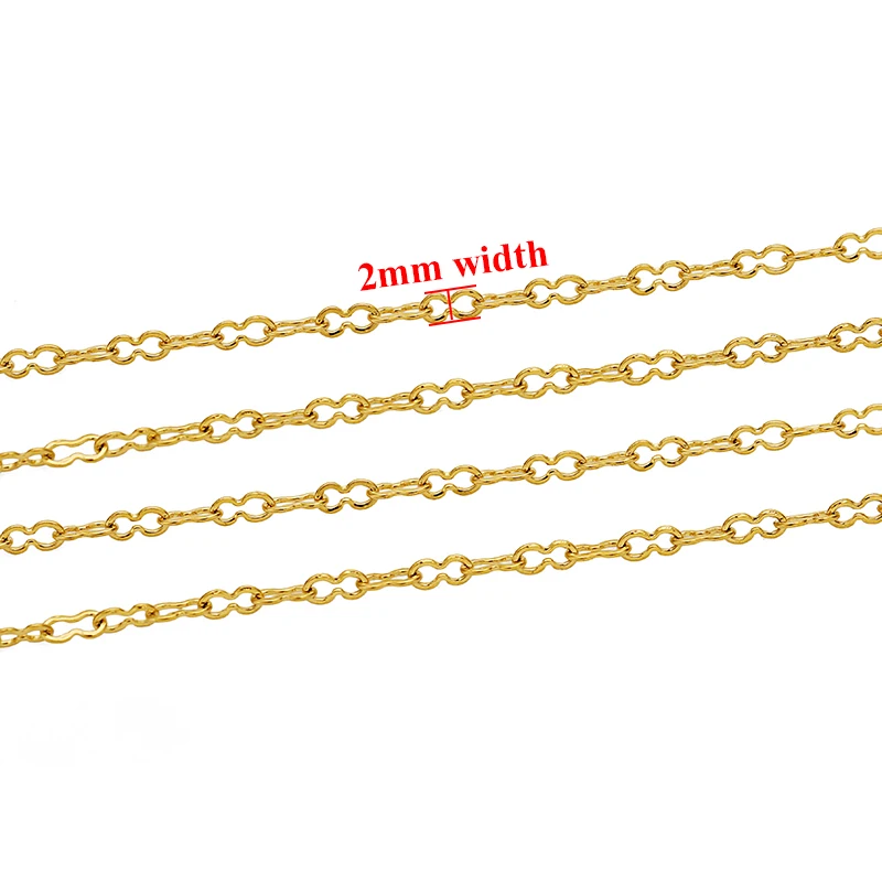 1 Meter Stainless Steel 8 Shape Cable Flat Link Chains DIY Bracelets Jewelry Making Crafts Necklace Findings Supplies