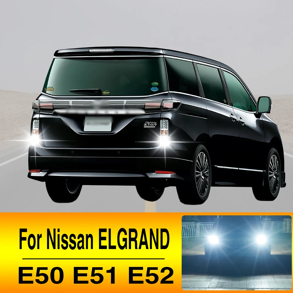 2pcs High Bright LED Car Auxiliary Bulbs Back Wave Light W16W T15 Refit For Nissan ELGRAND Reversing Light E50 E51 E52