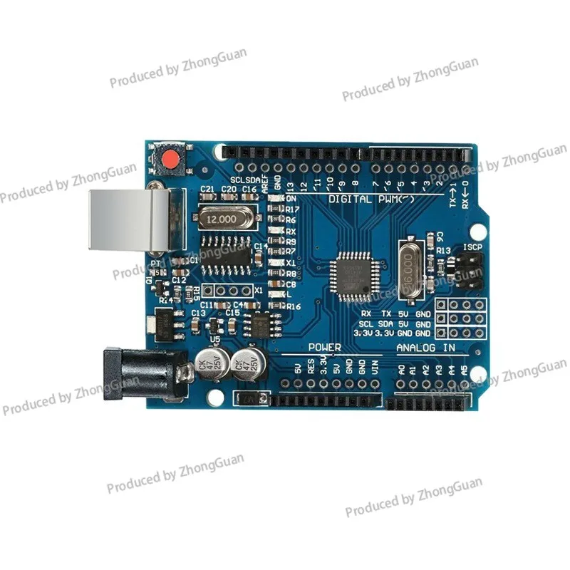 UNO R3 Improved Development Board CH340 Driver ATmega328P MCU Module Compatible with Arduino