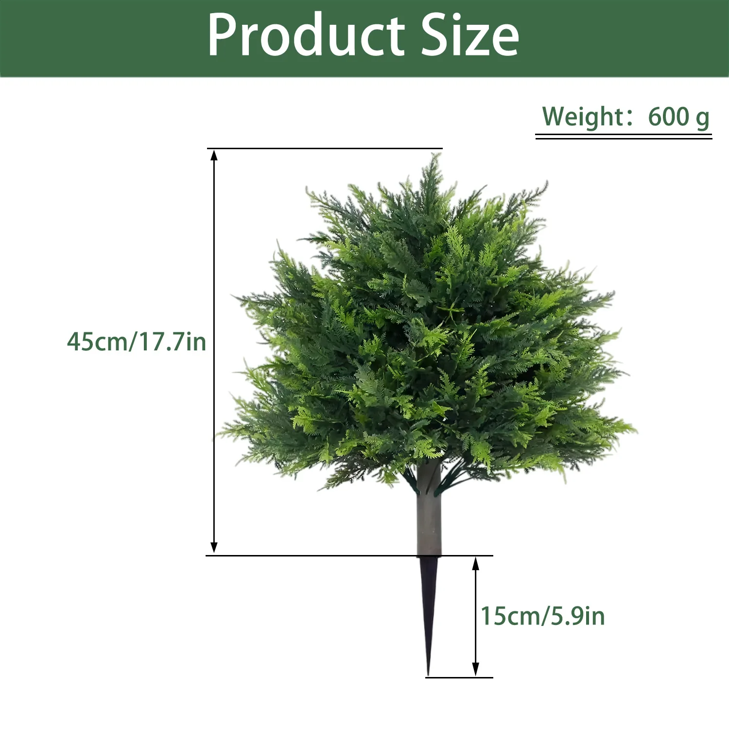 

Cross-border Amazon's new simulated green plant floor insertion pine and cypress outdoor courtyard garden lawn decoration spot w