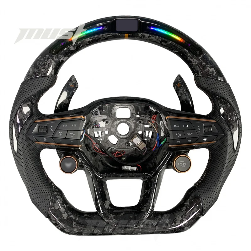 

2018-2025 Formentor Tavascan Terramar Leon Arona Ibiza Ateca Custom Genuine Carbon Fiber Steering Wheel
