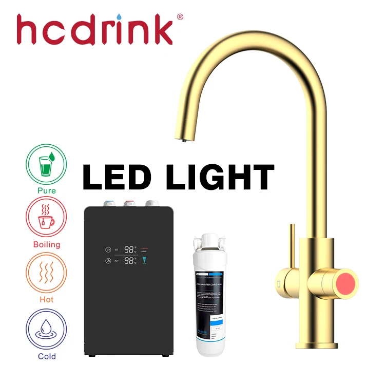 Home Light Under Sink Instant Hot Boiling and Filtered Purifier Water Kitchen Tap Faucet