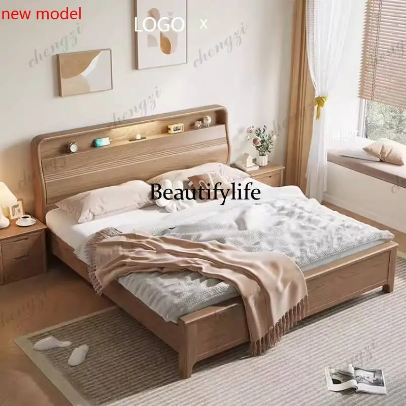 M138 Accessories Double Bed Mattresses Covers Wooden Bunker Double Bed King ForKids Letto Matrimoniale Furniture